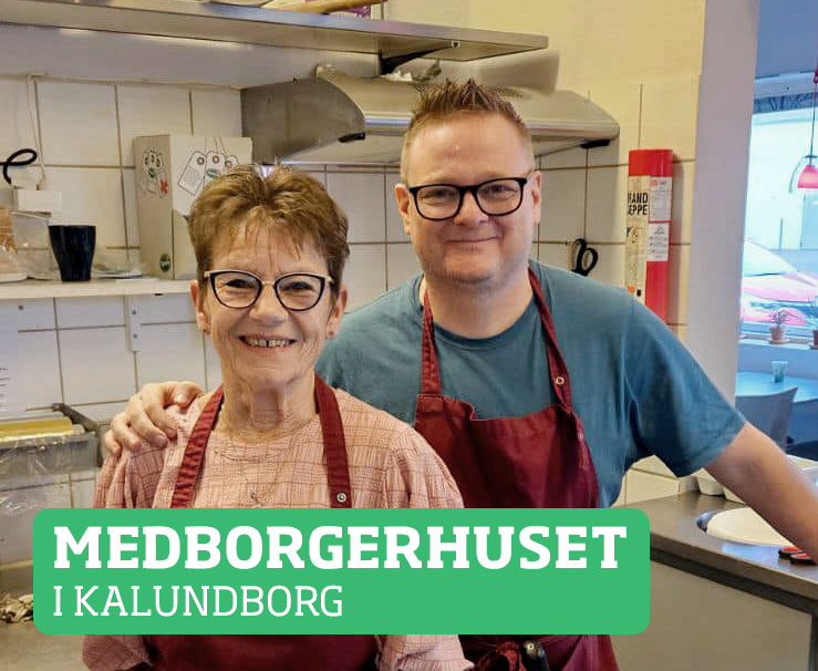 Gunver og Jonas på besøg i Medborgerhuset i Kalundborg